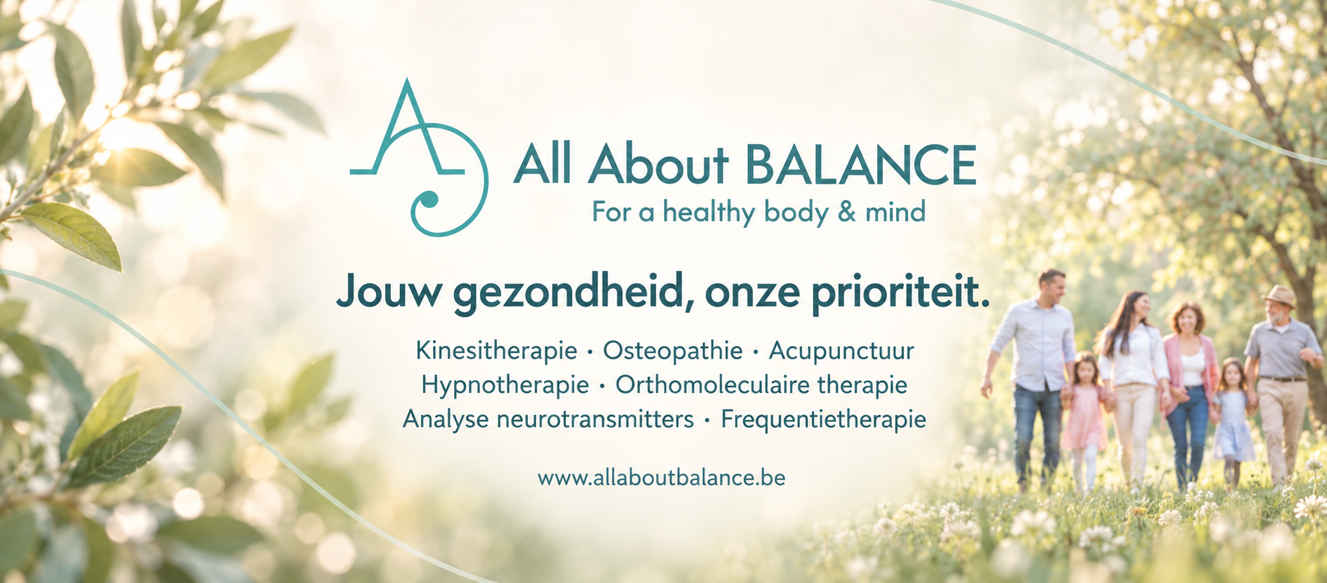 All About Balance – jouw gezondheid, onze prioriteit. Persoonlijke zorg in een warme, natuurlijke omgeving.
