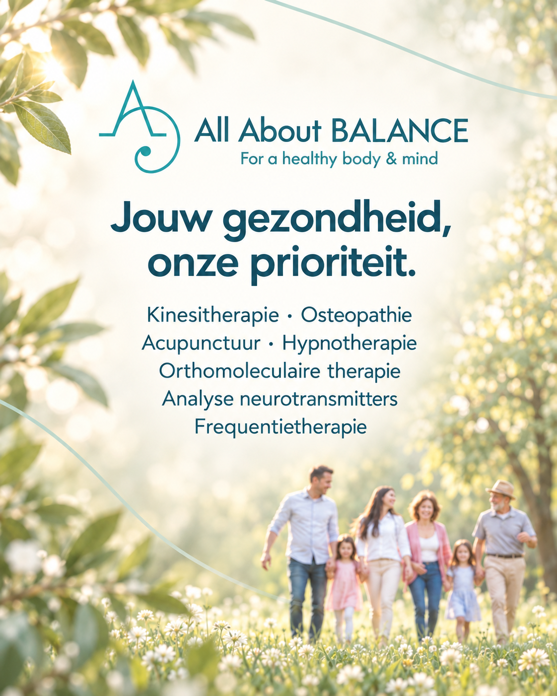 All About Balance – jouw gezondheid, onze prioriteit. Persoonlijke zorg in een warme, natuurlijke omgeving.